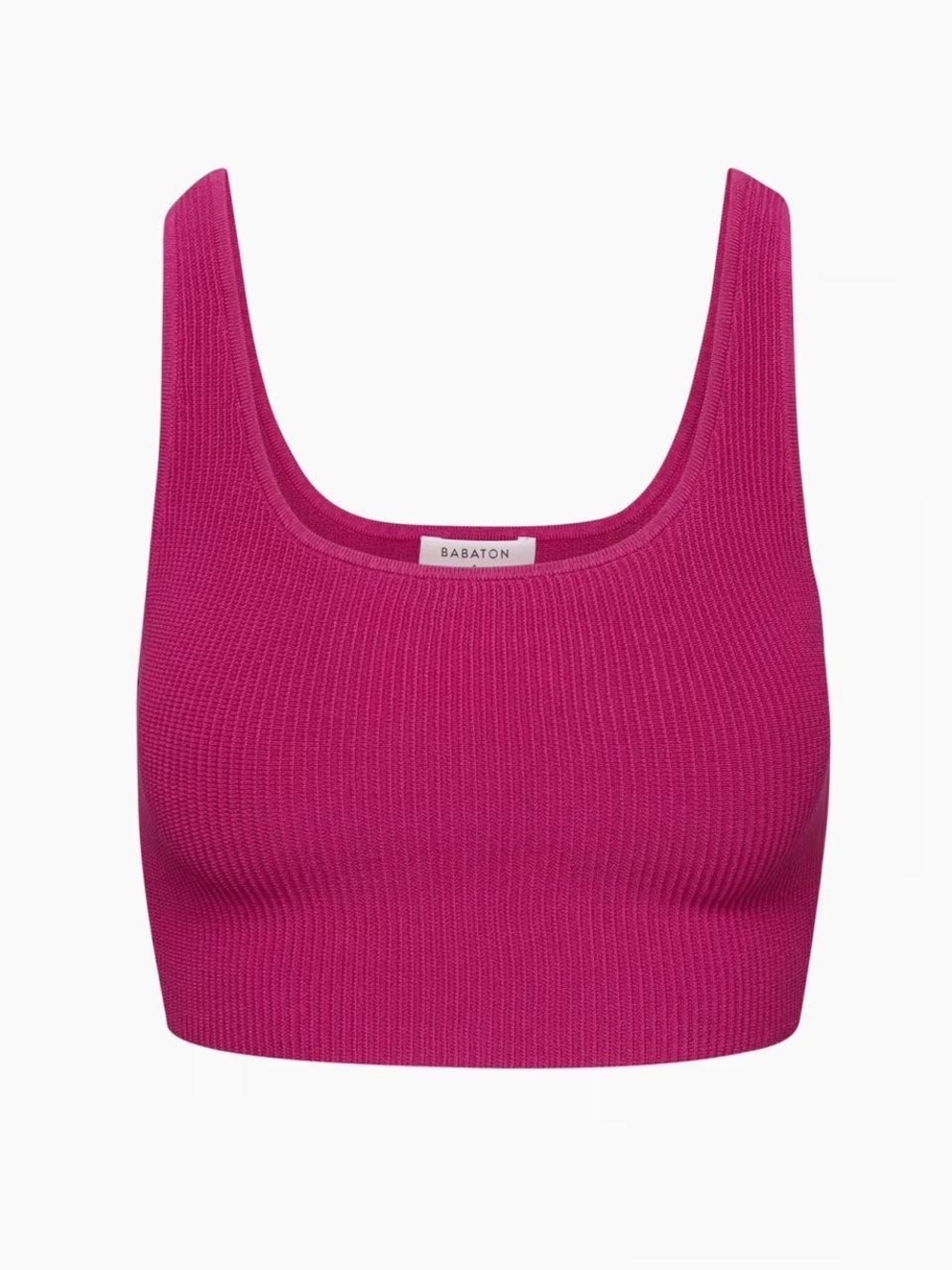 Aritzia Babaton Sculpt Knit Crop Tank Pink